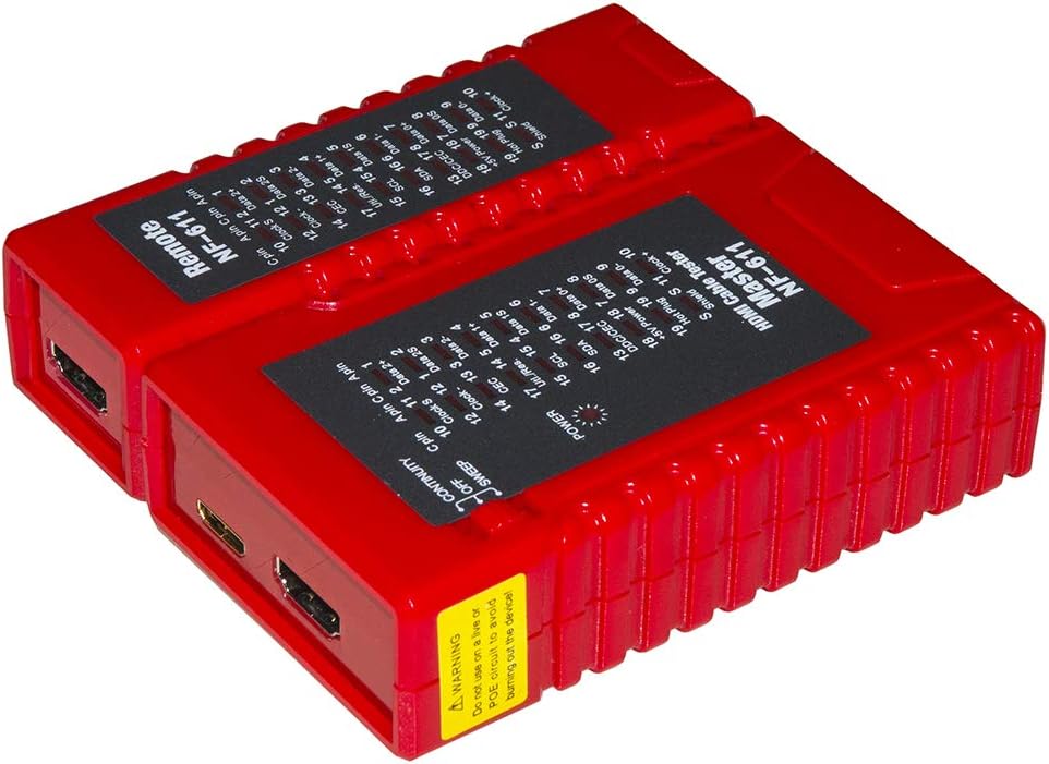 LINK LKMS06 HDMI Cable Tester Master and Remote units separated, showing ports