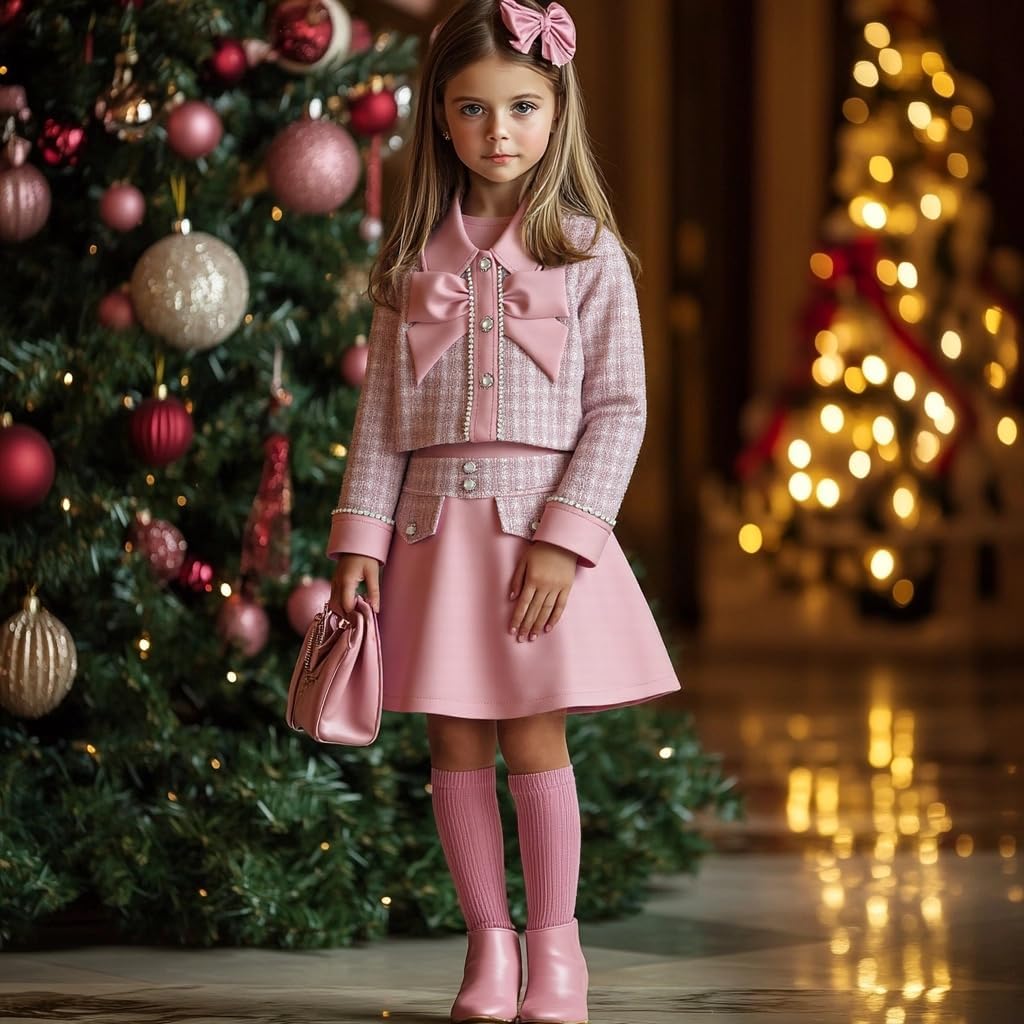 Toddler Leather Jacket & Skirt Set - Fall/Spring/Winter Clothes for Toddler Girls | 2pc Outfit - Image 5