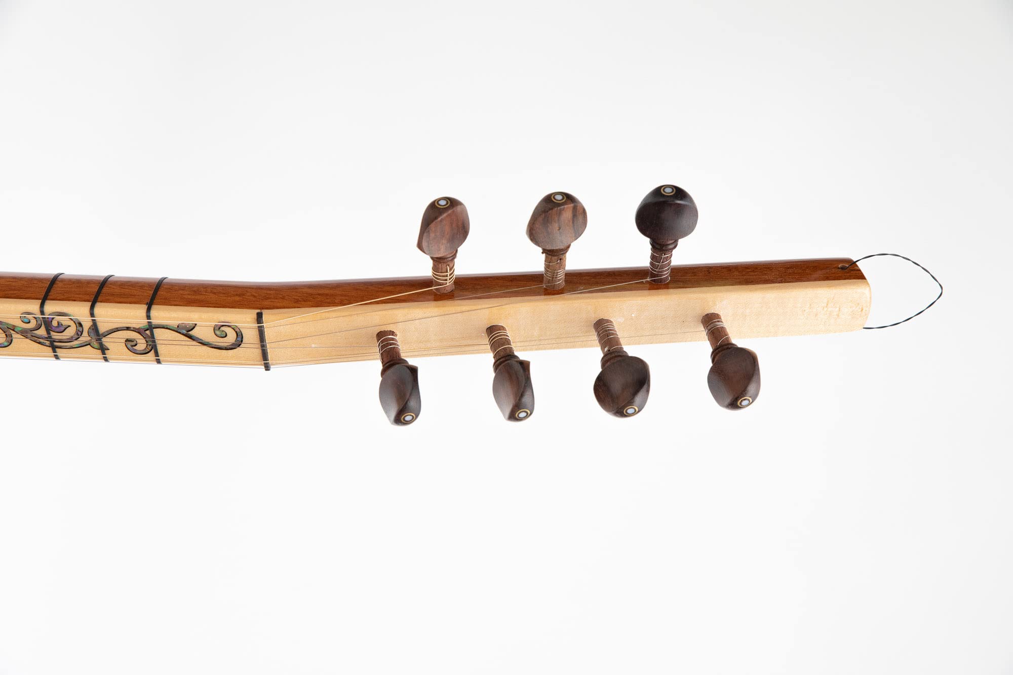 Saz Baglama Pamela-Holz und Perlmutt, professionelles Instrument, türkisches Saiten-Musikinstrument