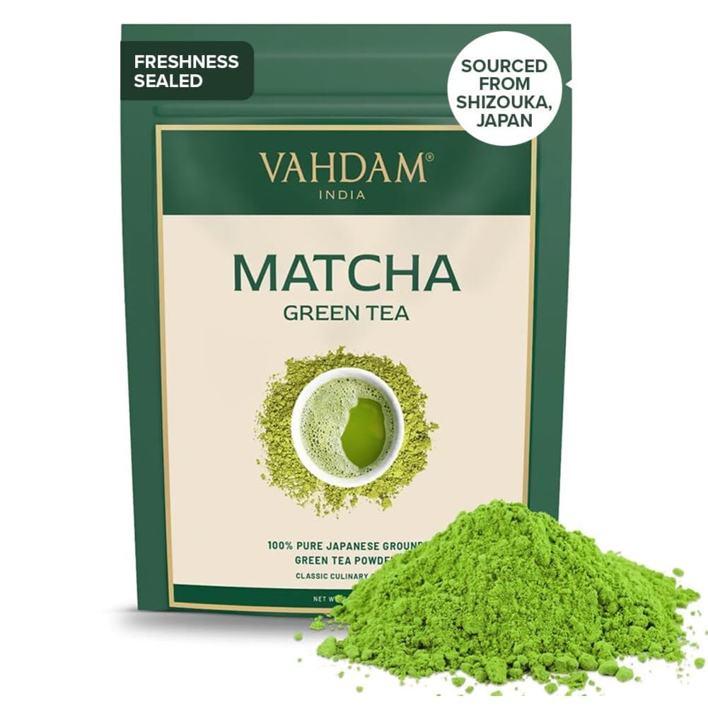 VAHDAM, Matcha Green Tea Powder, 50 g 100% Pure Japanese Matcha Green | Matcha Tea Sourced from Shizuoka, Japan | Classic Culinary Grade Matcha for Smoothies, Latte (B01CXZ86FA) Amazon Price History, Amazon Price Tracker
