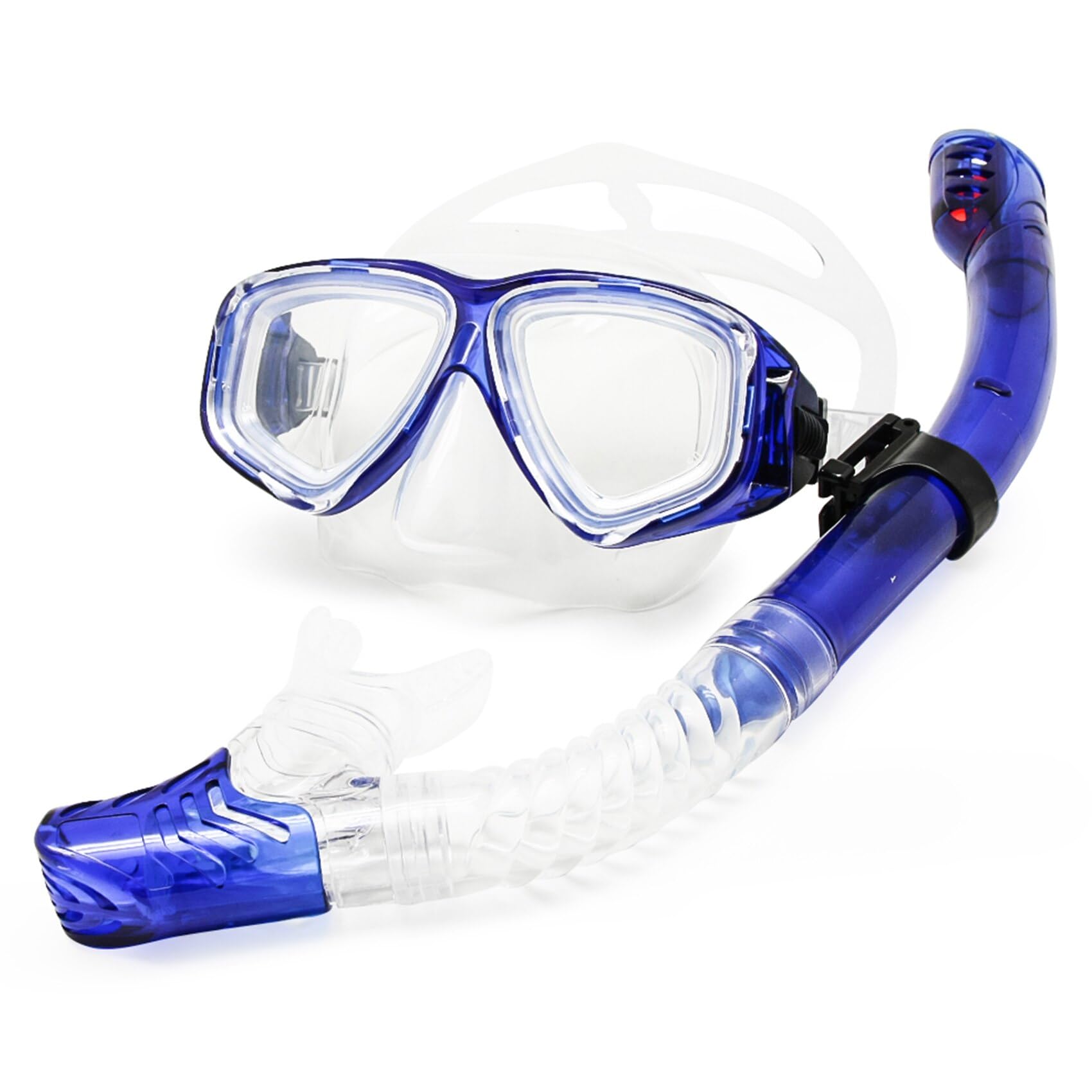 EnzoDate Optical Diving Gear Kit Snorkel Snorkel Snorkel, Different Strength for Each Eye, Top Dry Myopic Diving Mask