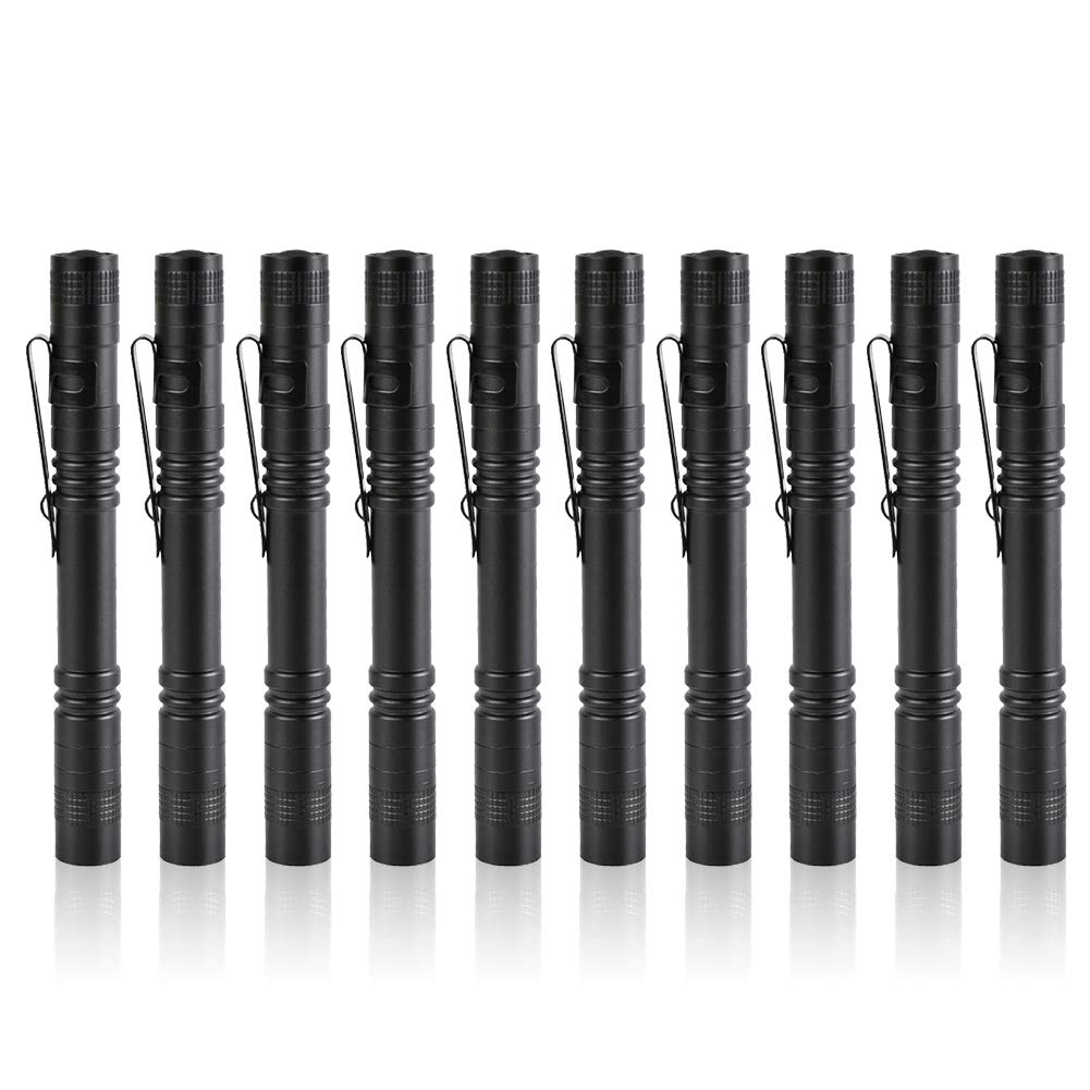CASTNOO10 Pack LED Pen Light Flashlight, Mini Pen Flashlight, Medical Penlight with Clip, Pocket Flashlight for Nurses, Inspection, Emergency