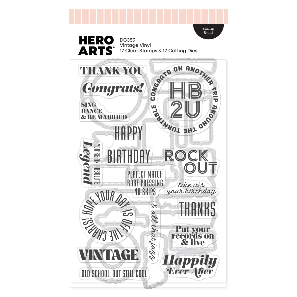 Hero Arts Vintage Vinyl Stamp & Cut