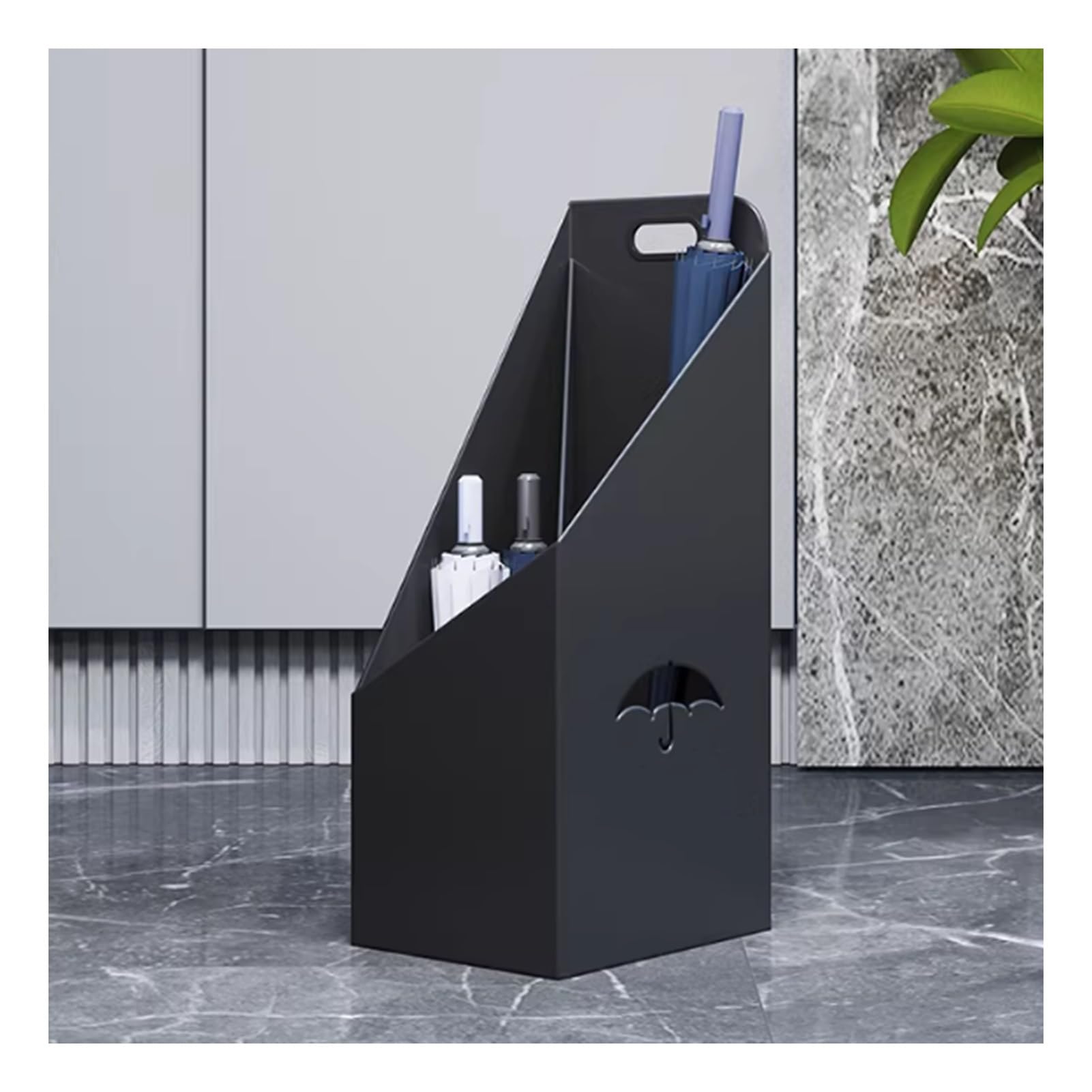 GHHVFEC Umbrella Stand for Entryway, Free Standing Umbrella Rack for Canes, with Removable Drip Tray for Home Office Patio