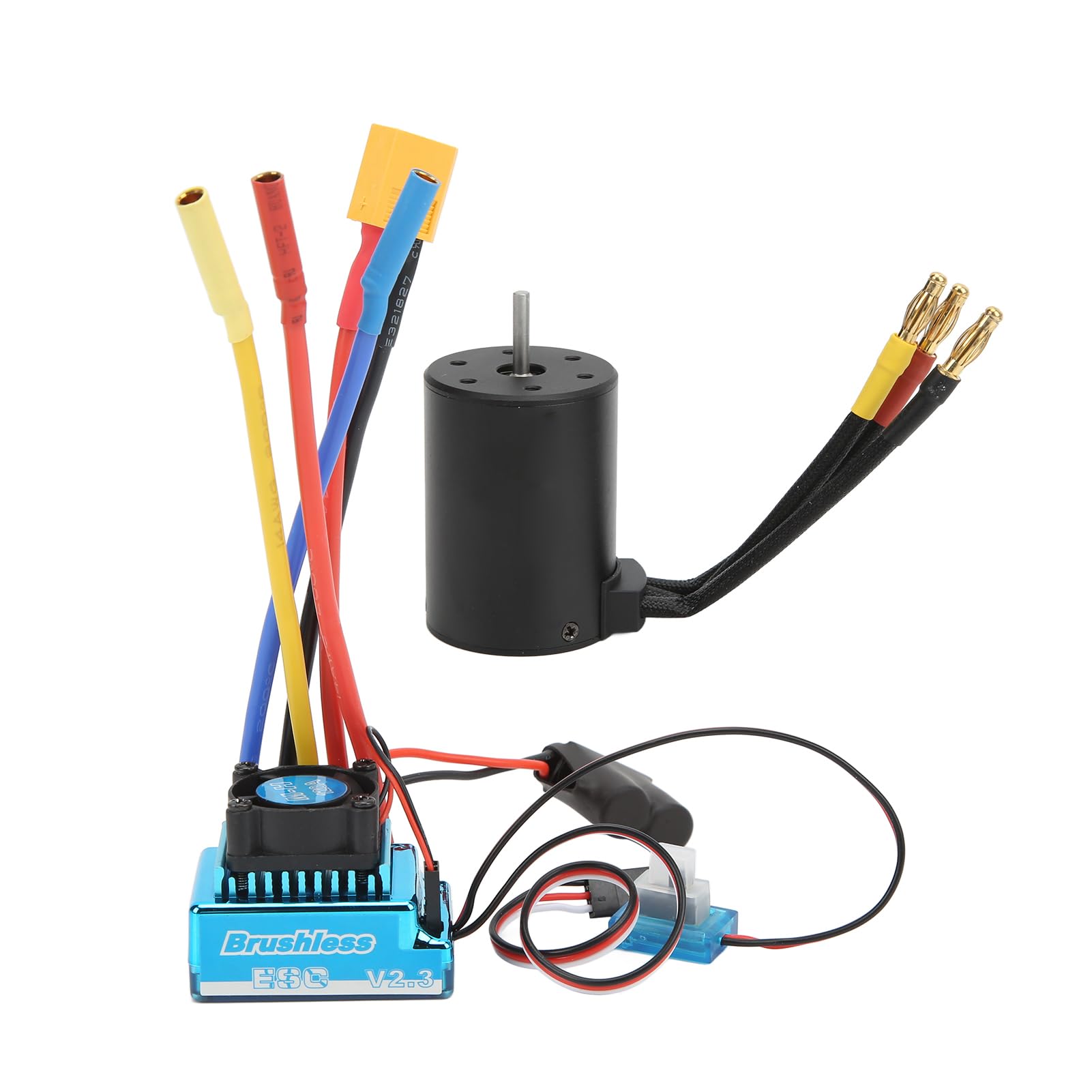 Changor Wodoodporny Silnik Bezszczotkowy 3650 2300KV z 120A ESC do Samochodu RC, 9 Opcji Przyspieszenia, Lekka Konstrukcja, dla Modeli 1/8 1/10