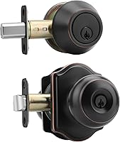 Vista 54 de Haidms - Perillas interiores de puerta de bronce aceitado, perillas de privacidad para puerta interior, perillas de puerta interior de bronce