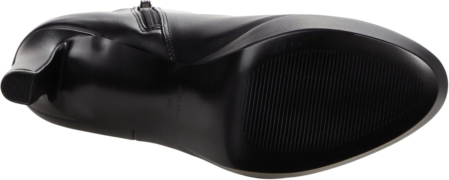 Nine West Glow Up3 Black2 Almond Toe Stiletto Heel Platform Fashion Ankle Boots - Image 3