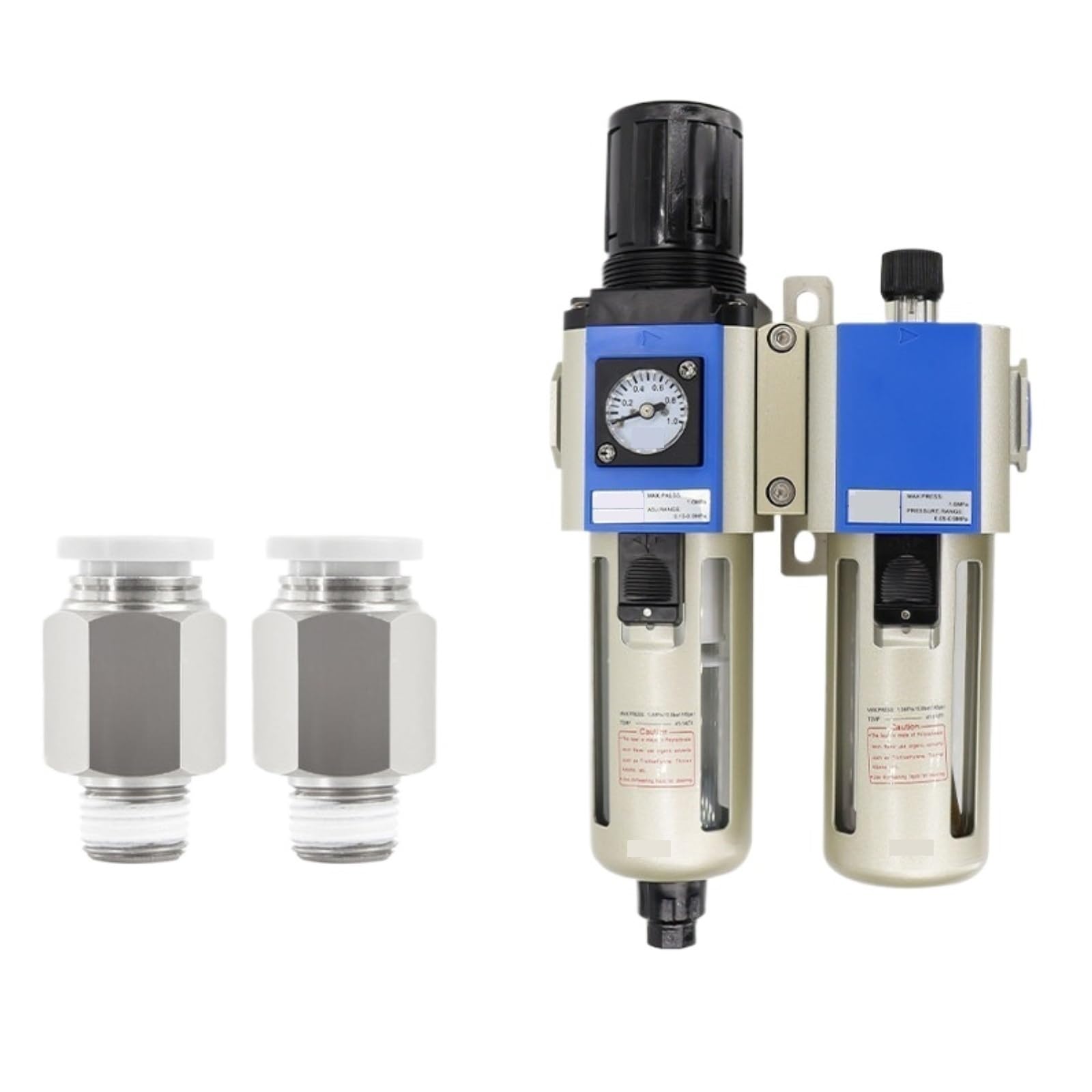 GFC400-10 con Conector de 8/10/12 mm, Filtro Separador de Agua y Aceite, Filtro de Aire comprimido, Separador de Trampa de Agua/Aceite(GFC400-10 with 10mm Connector)