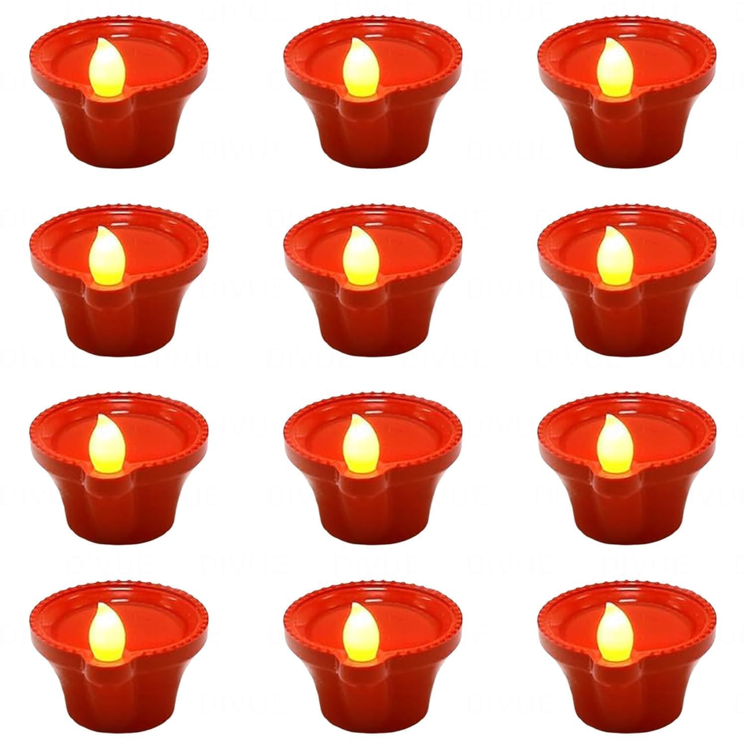 PANCA Water Sensor Diya Electric LED Diyas | Diya with Warm Ambient Lights for Home Decor, Christmas New Year, Diwali Festivals Decoration (12)-image-42