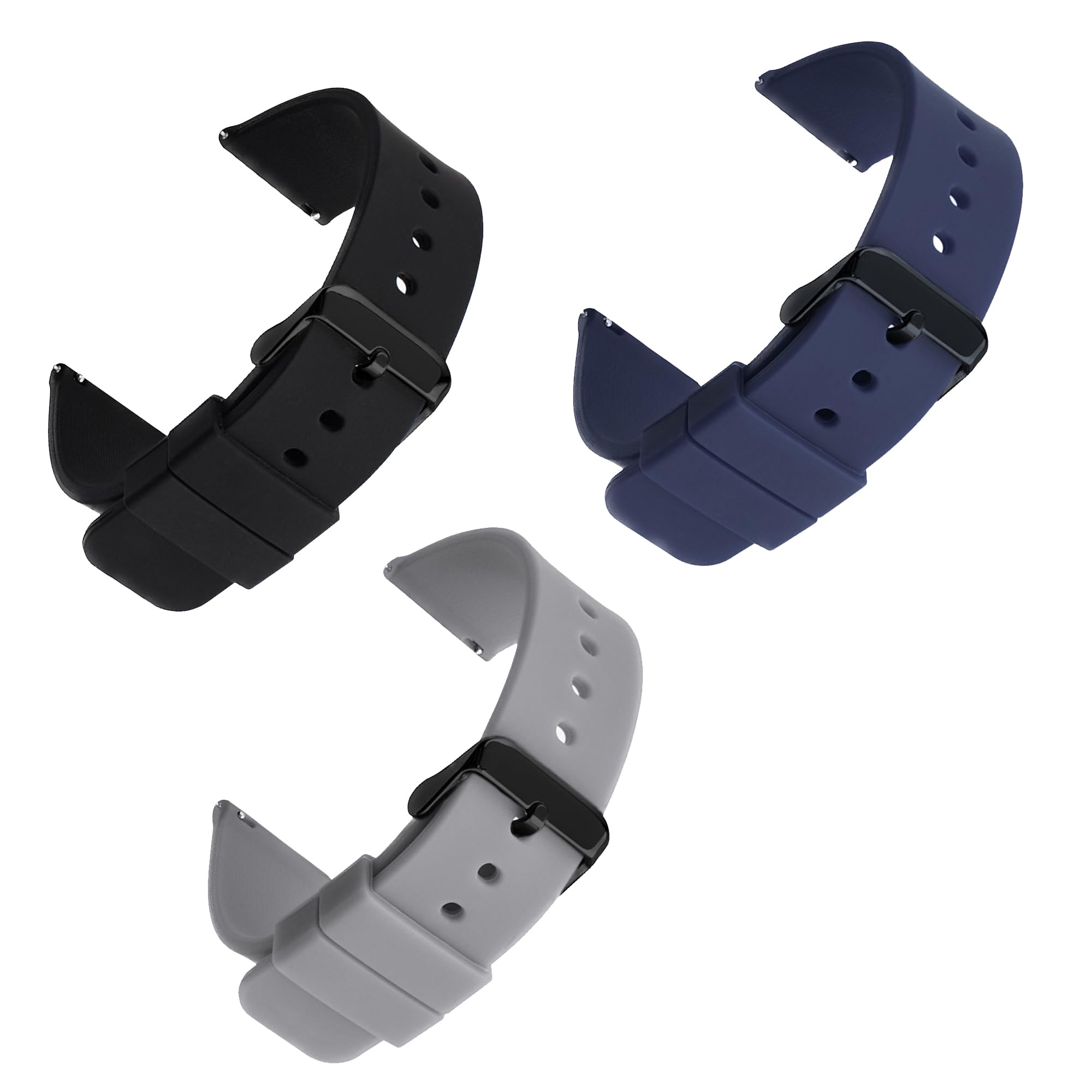 Soft Silicone Strap Replacement Band for Apple || Realme || Boat || Noise || Fireboltt || Amazfit || Samsung || Oneplus Smart Watch Straps-picture-24