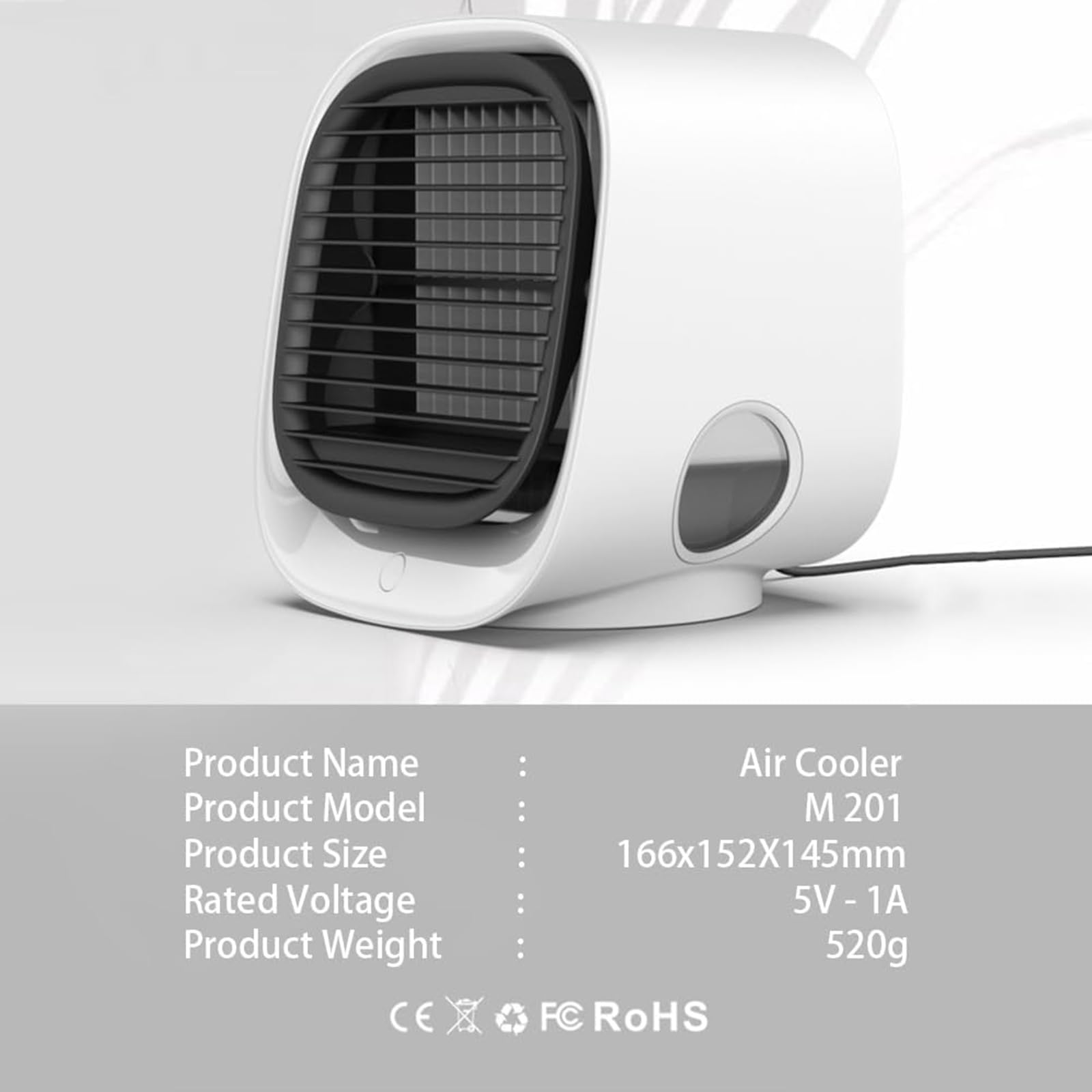 Aira Breeze - Mały chłodziarka powietrza do pokoi, USB, dla rodziny