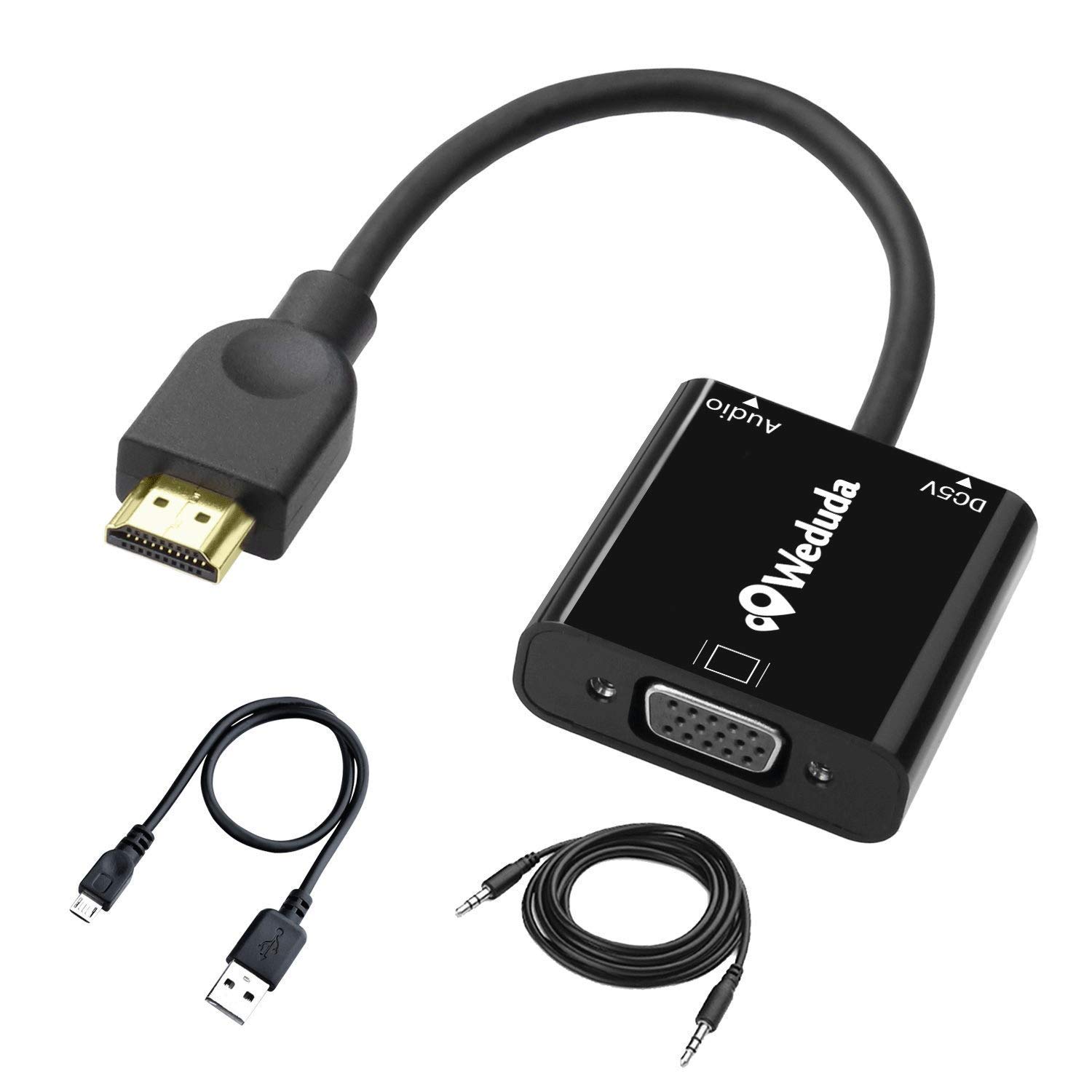 VGA Adapter, Gold-Plated HDMI 