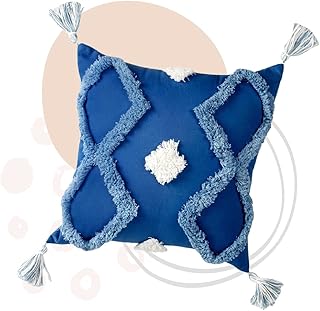 Housses de coussin en coton, bleu (45 x 45 cm)
