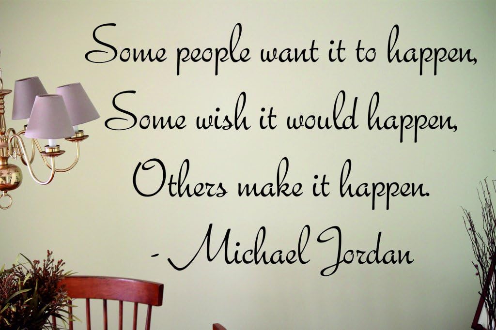 Michael Jordan Make It Happen Wall Art Quote Sticker Decal