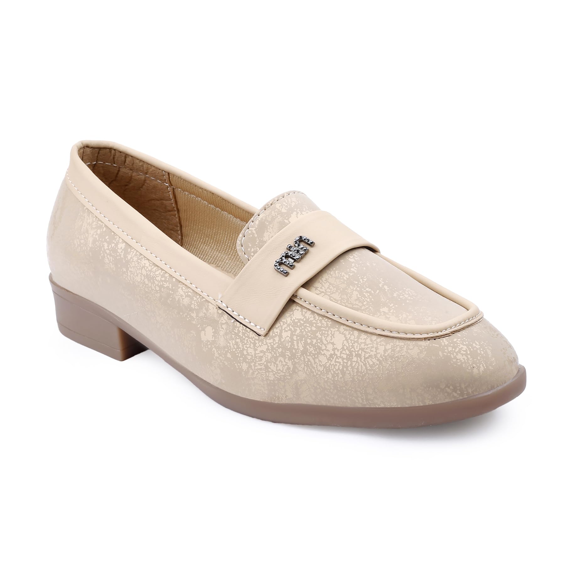 yuvrato baxi Women's Textured Faux Leather Casual Loafers and Slip On Moccasin Shoes with Metal Bit Design & Durable TPR Sole.-picture-37