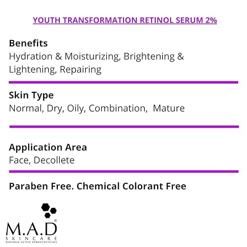 Miniatura 2 de M.A.D Skincare Suero de retinol de transformación juvenil antienvejecimiento 2%