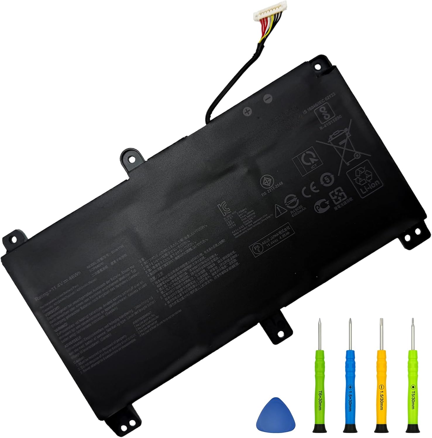 B31N1726 48Wh Laptop Battery Compatible with ASUS ROG Strix G531GT-BI7N6 G531 G531GT Series Notebook G15 G512LI G512 Series Long line 11.4V 4240mAh