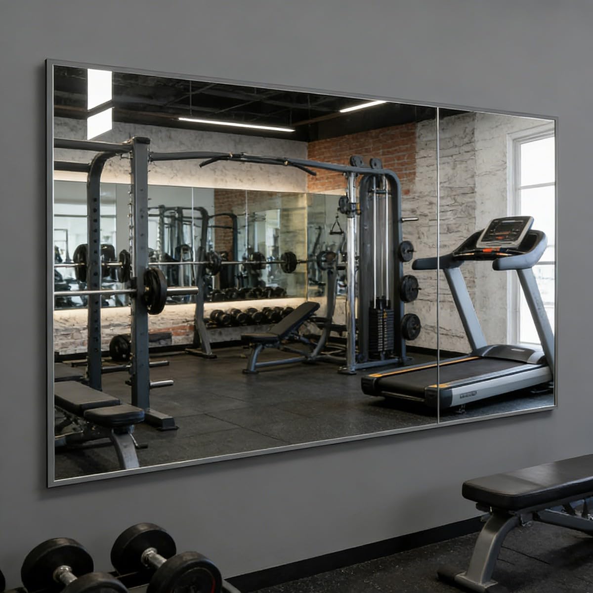 Specchio Palestra Specchio Grande a Figura Intera Specchio da Pavimento Anti-Rottura, Specchio Ultraleggero Moderno Grande per Casa, Palestra e YOG 40 * 60cm