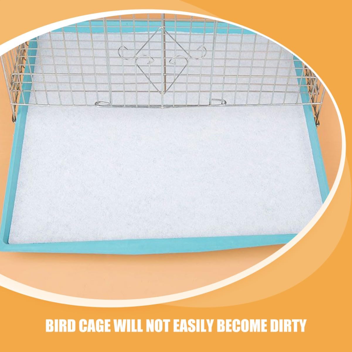 ibasenice 100pcs Disposable Bird Cage Liners Thick Absorbent Cushion Pads for Parrots Paper Bedding for Birdcage Maintenance