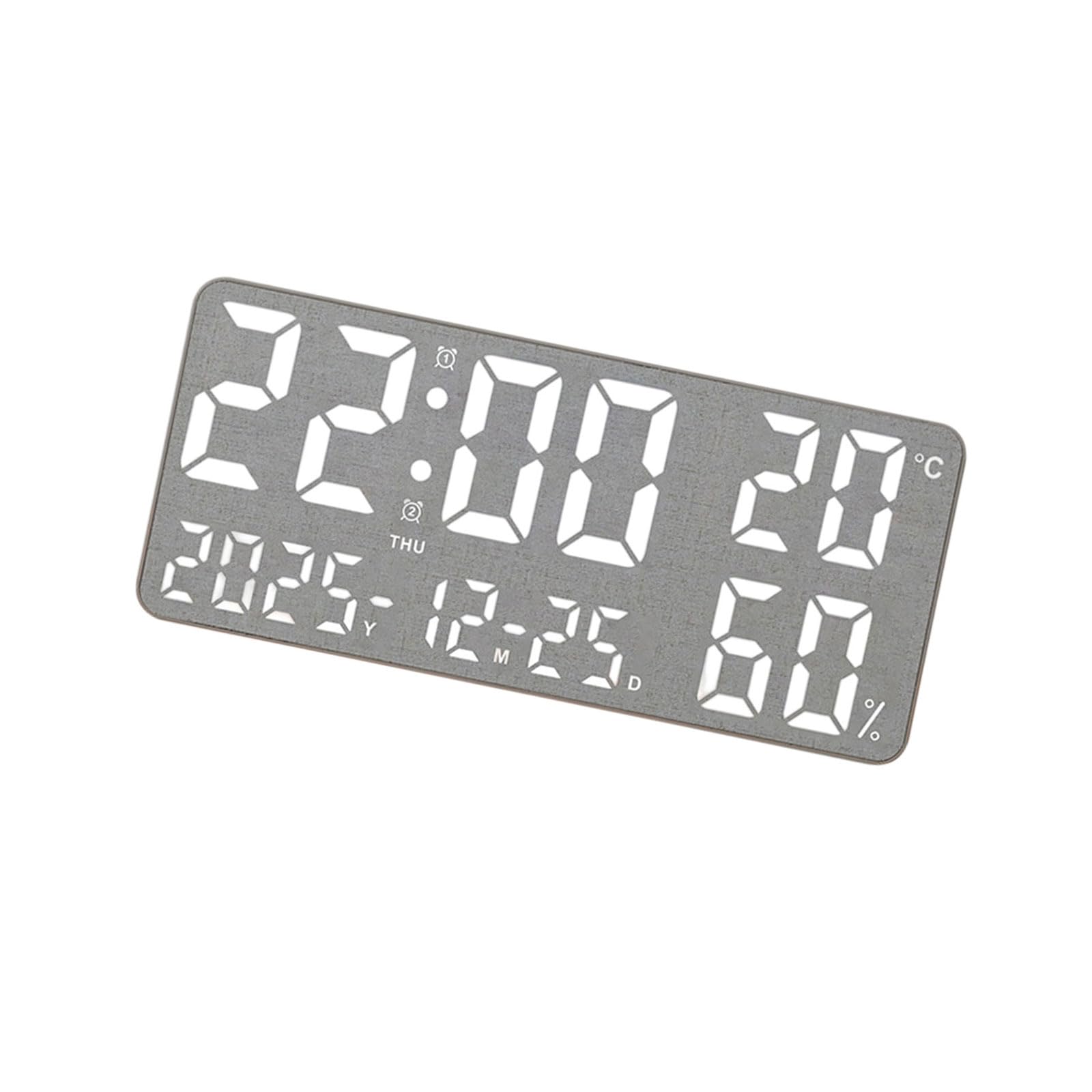 Tsophreniq Quiet Operations Color Changing Electronic Clock with Temperature Humidity Sensors and Soft Glows Night Light LED Decorative Clock