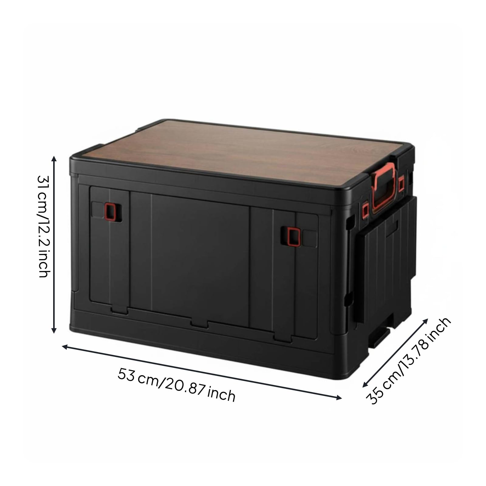 Contenitore per esterni, contenitore pieghevole con manici laterali, organizer per campeggio, auto o casa, scatola pieghevole versatile con cestino laterale multifunzionale