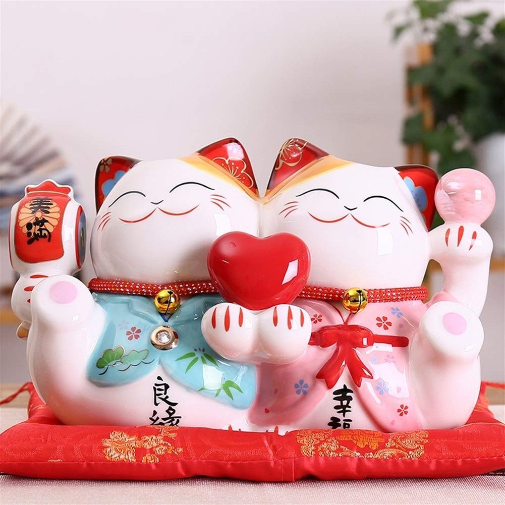 イーブイと招き猫セット Amazon.co.jp: 招き猫 9 インチ結婚式招き猫飾りセラミック