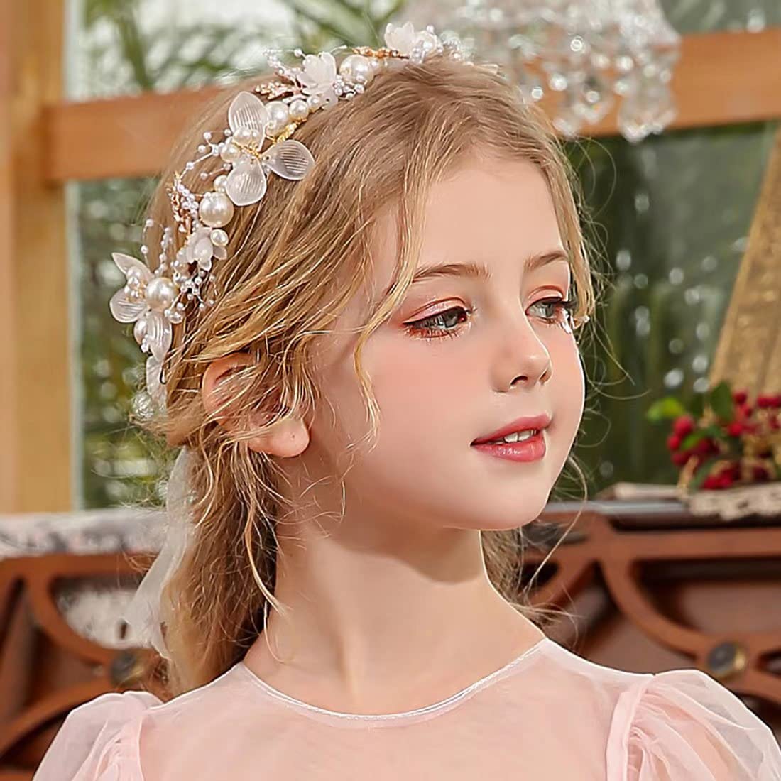 ☆herlipto☆Princess Gold Crystal Headband Amazon.com: Flower Girl Headpiece Princess Crystal Wedding