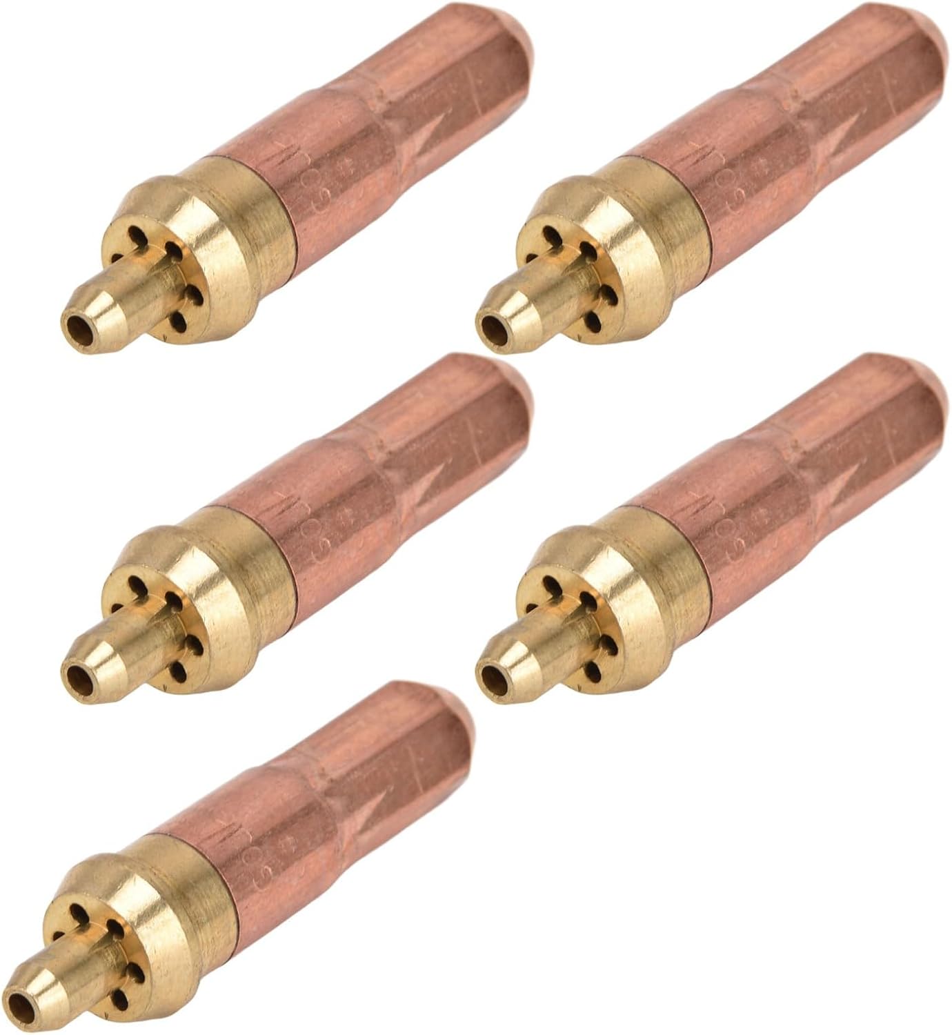Fafeicy Cutting Torch Tips 3# 2.6mm Nozzle for 200-250mm Cutting Thickness 73mm Long Brass Copper Construction with High Concentricity Smooth Hole for Oxygen Gas Torch