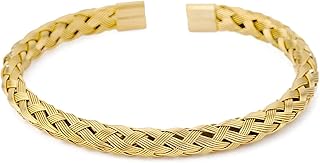 سوار قابل للتعديل - سوار انيق من الستانلس ستيل للرجال والنساء، مقاوم للماء ومضاد للازرق، عرض 8 ملم للراحة