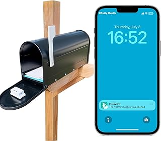 Drahtloses Briefkasten-Alarmsystem mit Sensoren und Empfänger, Briefkasten-Alarm für zugestellte Post, Mail-Chime mit Telefon-App-Benachrichtigung, 1.000 m