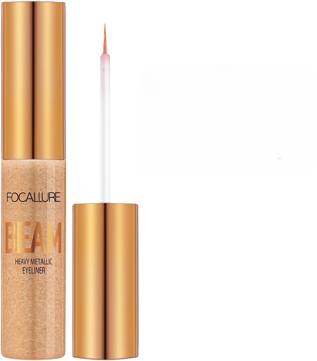 PRIAANSHA Focallure Beam Eyeliner, Metallic Glitter Eyeliner, Waterproof Liquid Eyeliner, Quick Drying, Glittery Eye Makeup for Parties, PLATINUM FA46#1-image-37