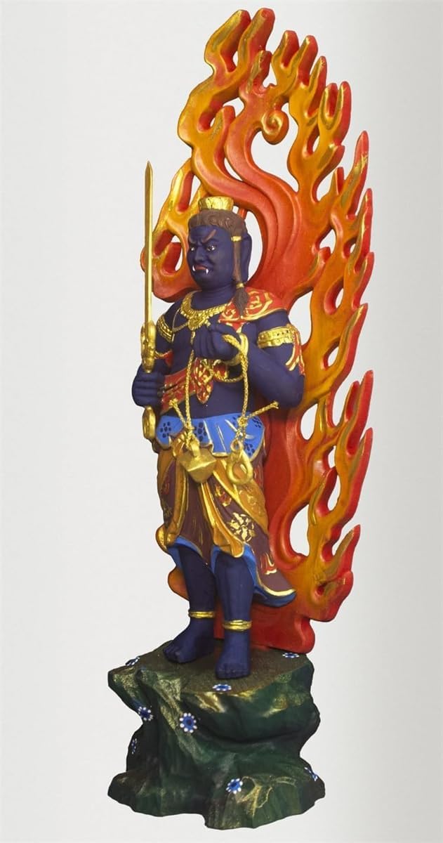 桧木精密彫刻版 不動明王像｜天然檜材使用・高さ28cm 桧木精密彫刻版 不動明王像｜天然檜材使用・高さ28cm 楽天