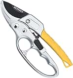 Ultra Sharp Germany Steel Pruning Shears - Cuts 3X Easier, Ergonomic Design - Weak Hand Arthritis Snips, Effortlessly 1-Inch Cut Capacity Heavy Duty Garden Scissors, Sharp Garden Clippers