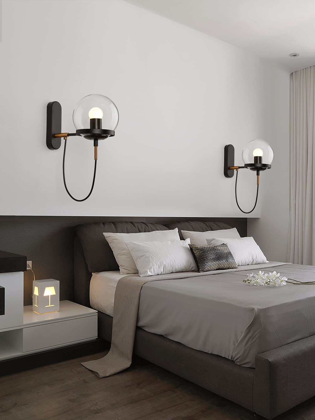 Lampada a Bacchetta, LED l Luce r Decorazione Camera da Letto l Lampade E27 110-220V Illuminazione Domestica Moderna Bagno Corridoio