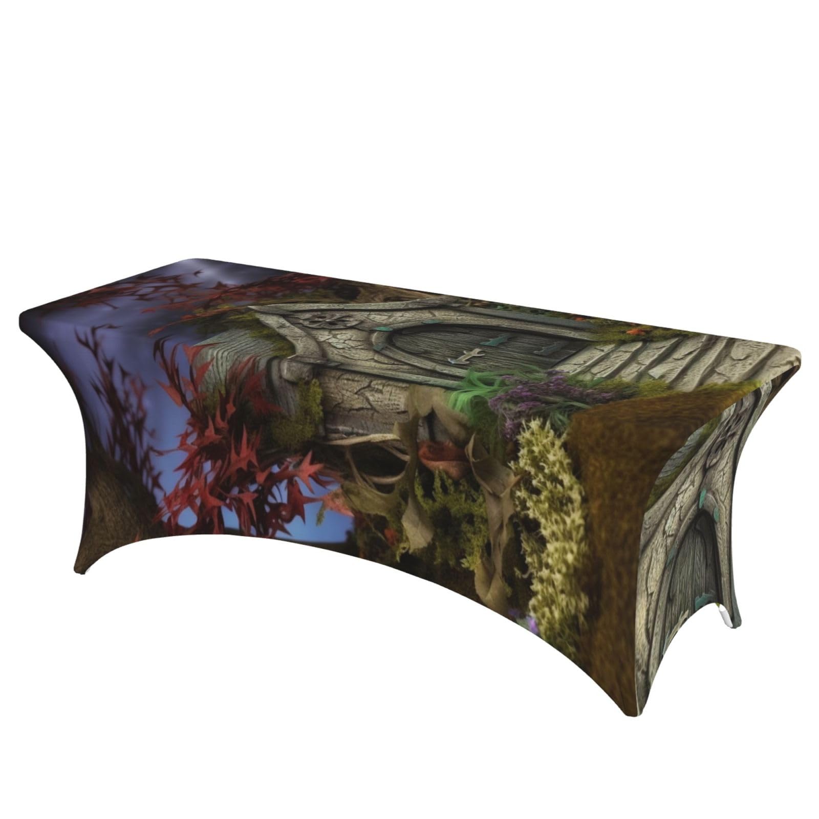 Nappe extensible ajustée qui résiste au vent pour table de jardin rectangulaire