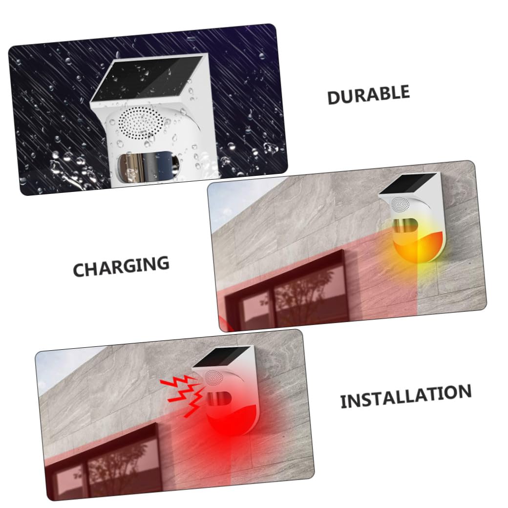 Rilevatore Infrarossi di Sicurezza Esterno Ip67 in Abs Rosso | Allarme Forte senza Cablaggio, Sensore per Casa e Finestra, Tecnologia a Infrarossi