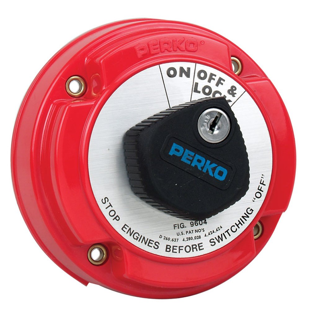 Perko Medium Duty principal batería Desconecte interruptor w/campo de alternador Desconecte & cerradura con llave