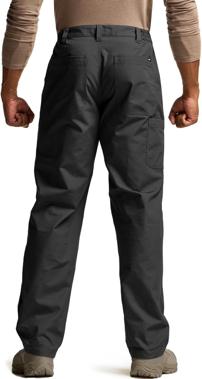 CQR Men's Quick Dry Work Pants, Water Resistant Outdoor Tactical Pants, Lightweight Stretch Cargo Hiking Pants - Image 2