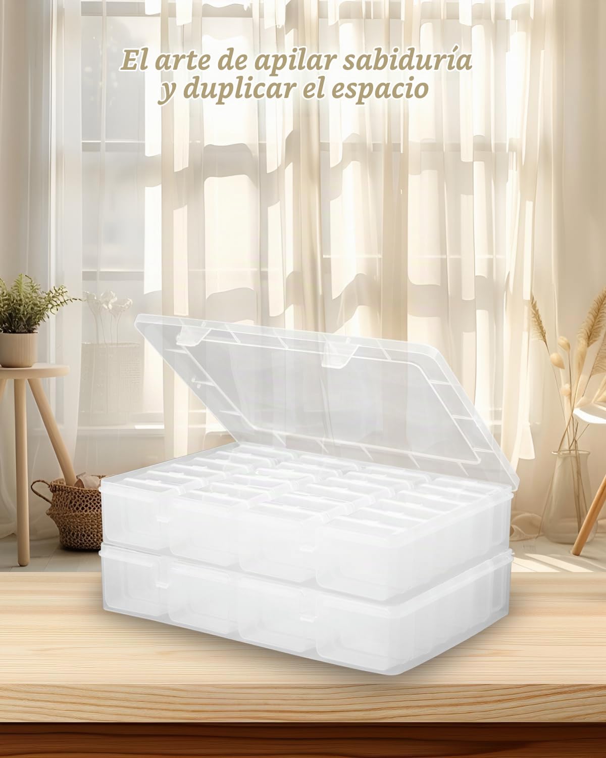 Gbivbe 50 Pcs Cajas de Almacenamiento de Cuentas, Plástico Transparente Contenedores con Tapa Abatible, Mini Caja de Almacenamiento para Artículos Pequeños y otros Proyectos de Manualidades