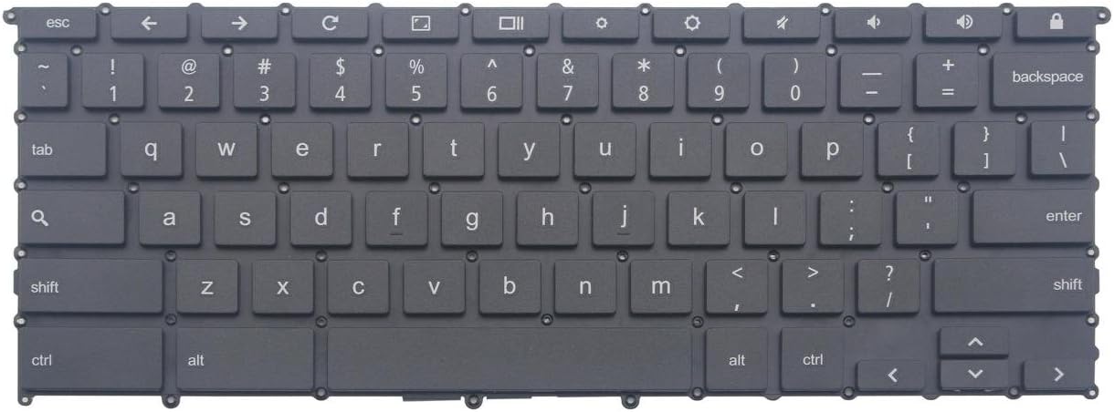 Laptop Keyboard Replacement for Asus Chromebook C100, C100P, C100PA (Black, 104 Keys, PS/2, US Layout)