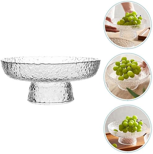 Miniatura 3 de Cuenco de cristal con pedestal, soporte de postre con pies, cuenco de frutas, soporte de exhibición de postres para fiesta, cuenco vintage para