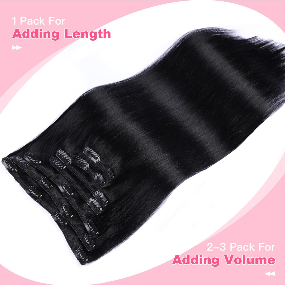 SURNEL Extensiones Clip Pelo Natural 100g 35cm 6 Piezas Castaño Chocolate Extensiones De Clip De Humano Real Extensiones Pelo Natural Remy (C#4-35cm) — view 13