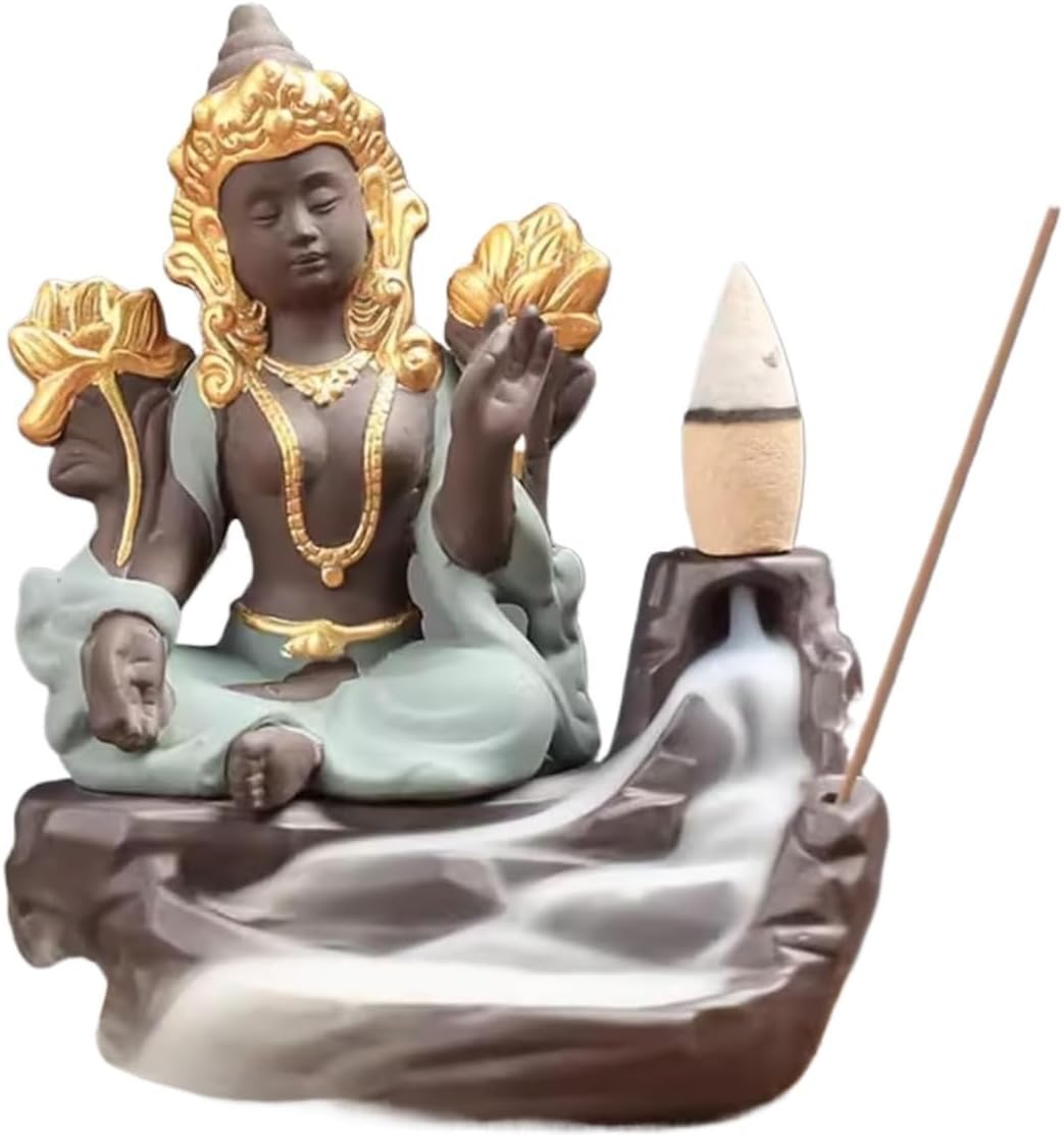 Incense burner ，incense holder ，backflow incense burner ，Decor Accessory Waterfall Backflow Censer Smoke Fountain Incense Holder and Incense Burner for Aromatherapy Ornament Home Decor Incense Holder(