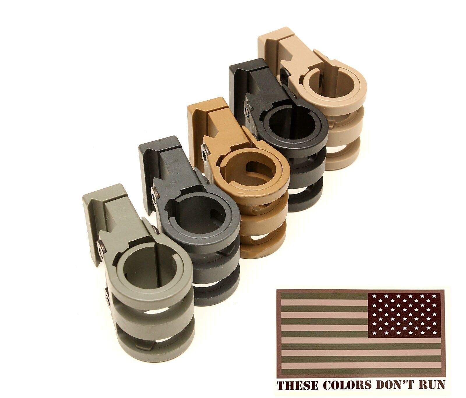 Viking Tactics MK4 Polymer Flashlight Mount & American Flag Decal (Black)