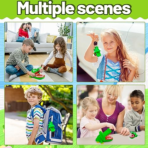 Krokodil Spiel Zähne, 2 Stück Croco Doc Spielzeug Set, Crocodile Zähne Teste Dein Glück, Kinder Mädchen Jungen Geschicklichkeitsspiel für Familien, Party