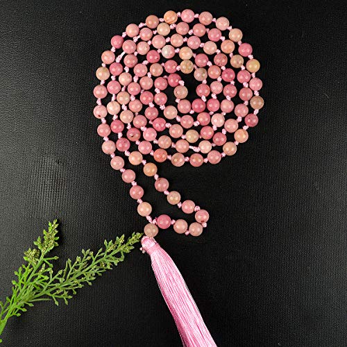 Image of Reiki Crystal Products Natural Reiki Feng-Shui Mala Necklace 6 mm Crystal Stone 108 Bead Jaap Mala for Men and Women