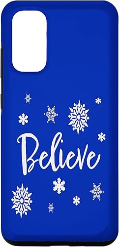 Galaxy S20 Lindo Azul Believe Christmas - Accesorio para teléfono celular