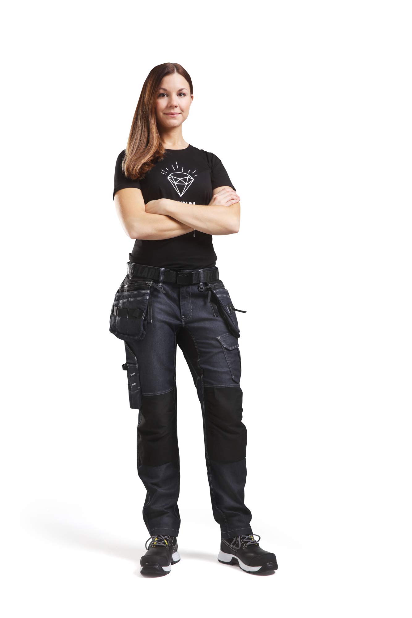 Blaklader 79901141 DAMEN-HANDWERKER-HOSE X1900 STRETCH, Marineblau/Schwarz, grootte D24