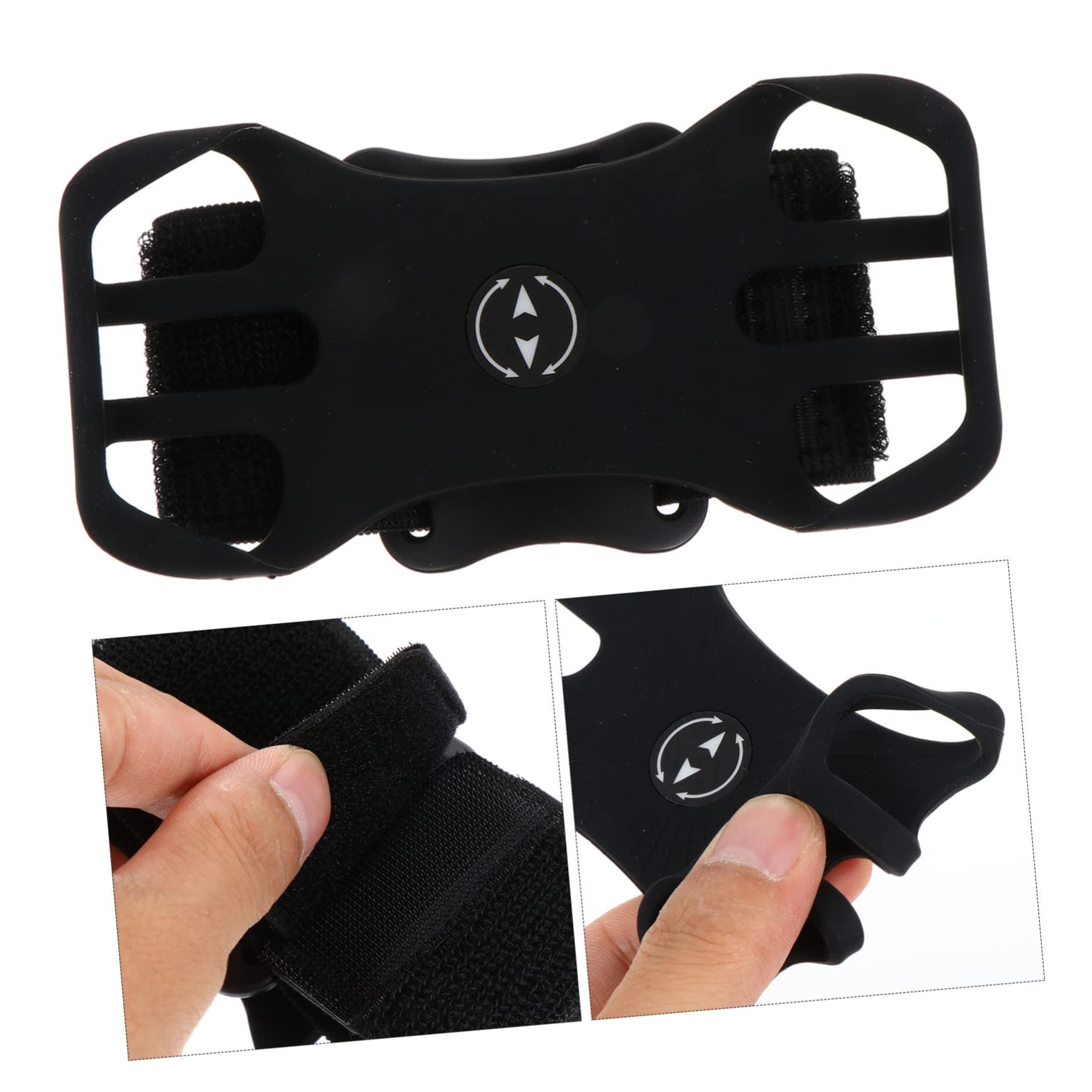 Balacoo 1 Set Detachable Rotating Arm Bag for Smartphones Durable Phone Wrist Pouch for Running Jogging Biking Breathable Material for Gym Camping Travel Stylish Black Design