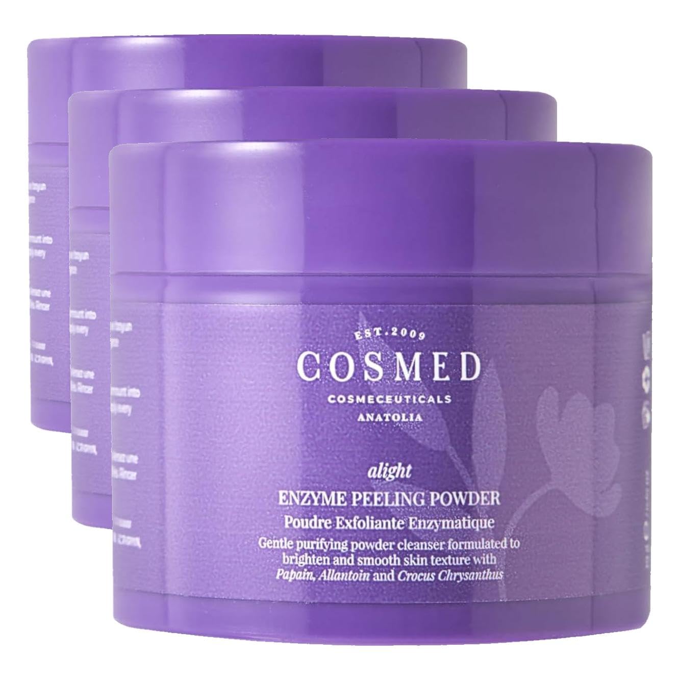 COSMED COSMECEUTICALS Aydınlatıcı Ve Arındırıcı Toz Yüz için Peeling 19 gr (3 paketi)